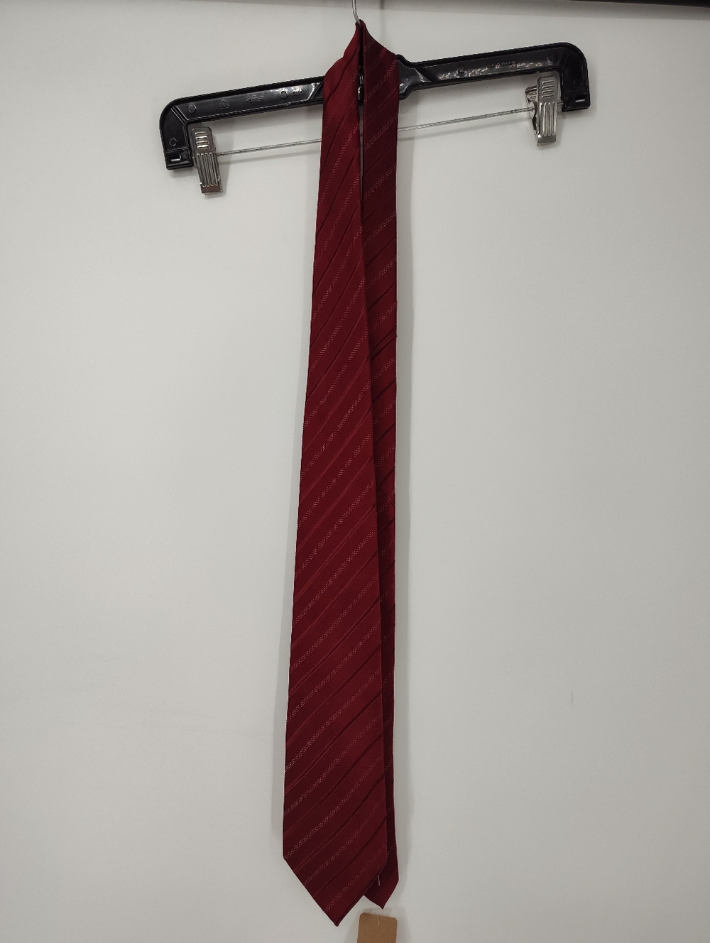 jf j.ferrar Men's Red Diagonal Stripe 100% Silk Tie